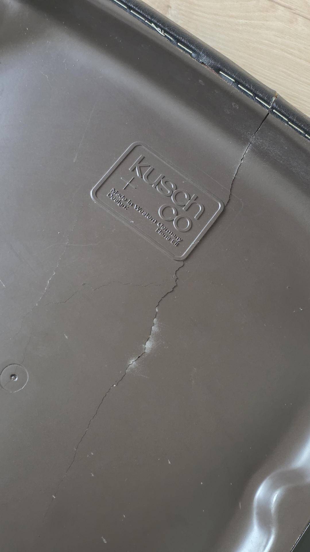 chair kusch+Co polished aluminium and skai