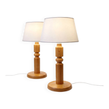 Pair of Swedish lamps – Solbackens Svarveri – 1970s