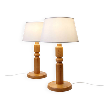 Pair of Swedish lamps – Solbackens Svarveri – 1970s