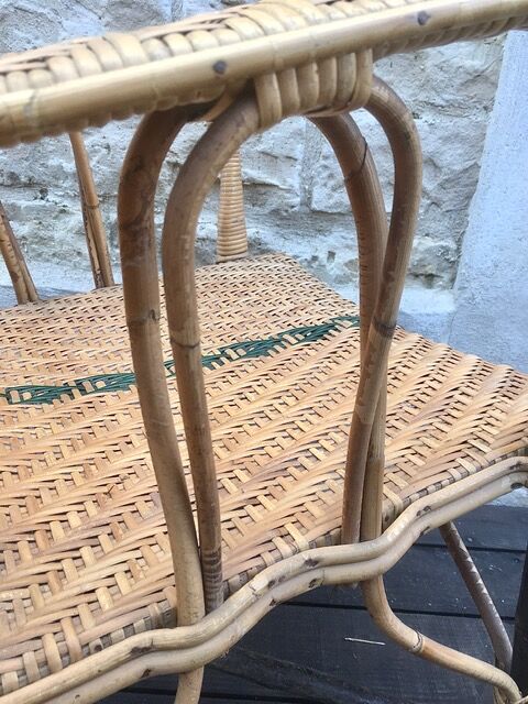 Old rattan chair