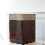 Vintage style basket Christian Dior Home, tortoiseshell acrylic