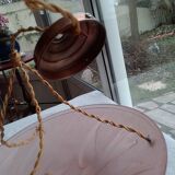 Pendant light rose gold glass paste birds