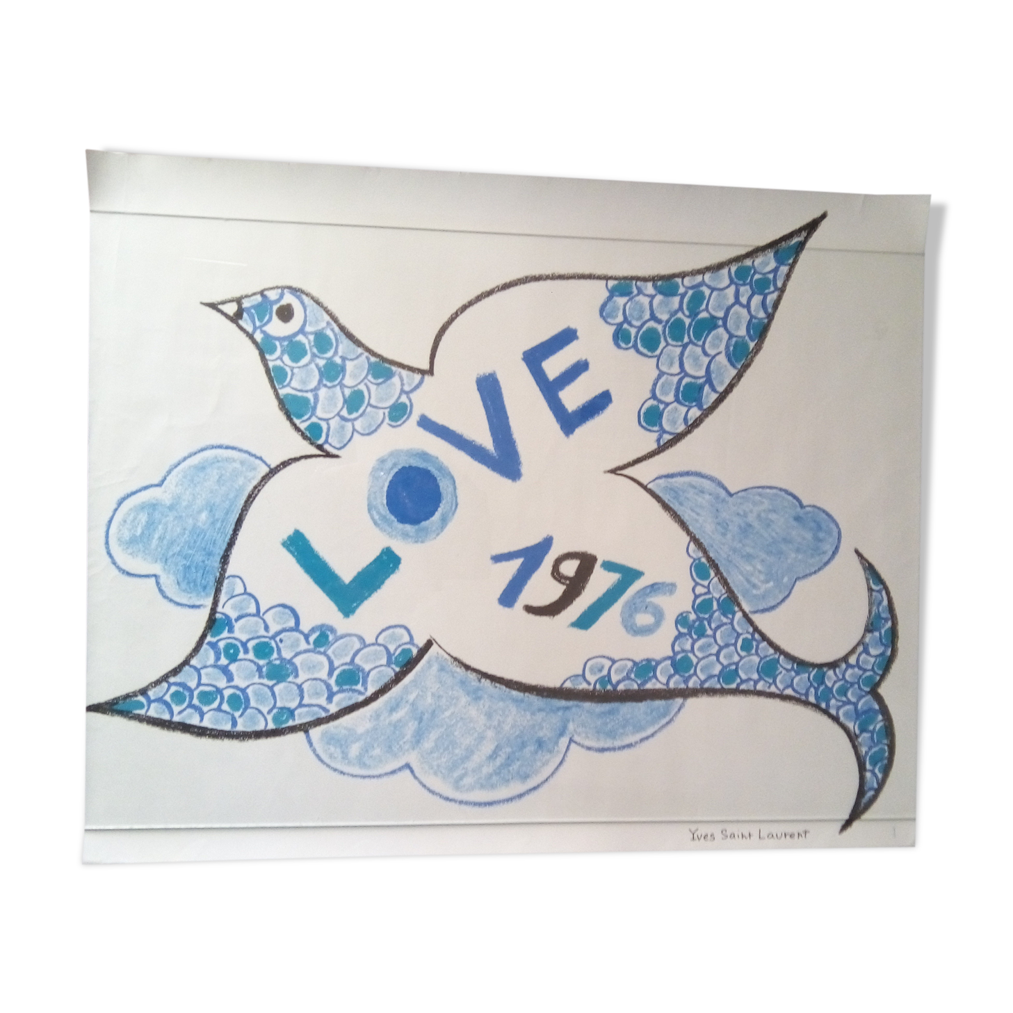 yves saint laurent love poster original