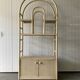 Vintage large Bamboo and Rattan display Cabinet, 1980’s