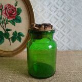 Pot bocal d'apothicaire vert Lever ancien