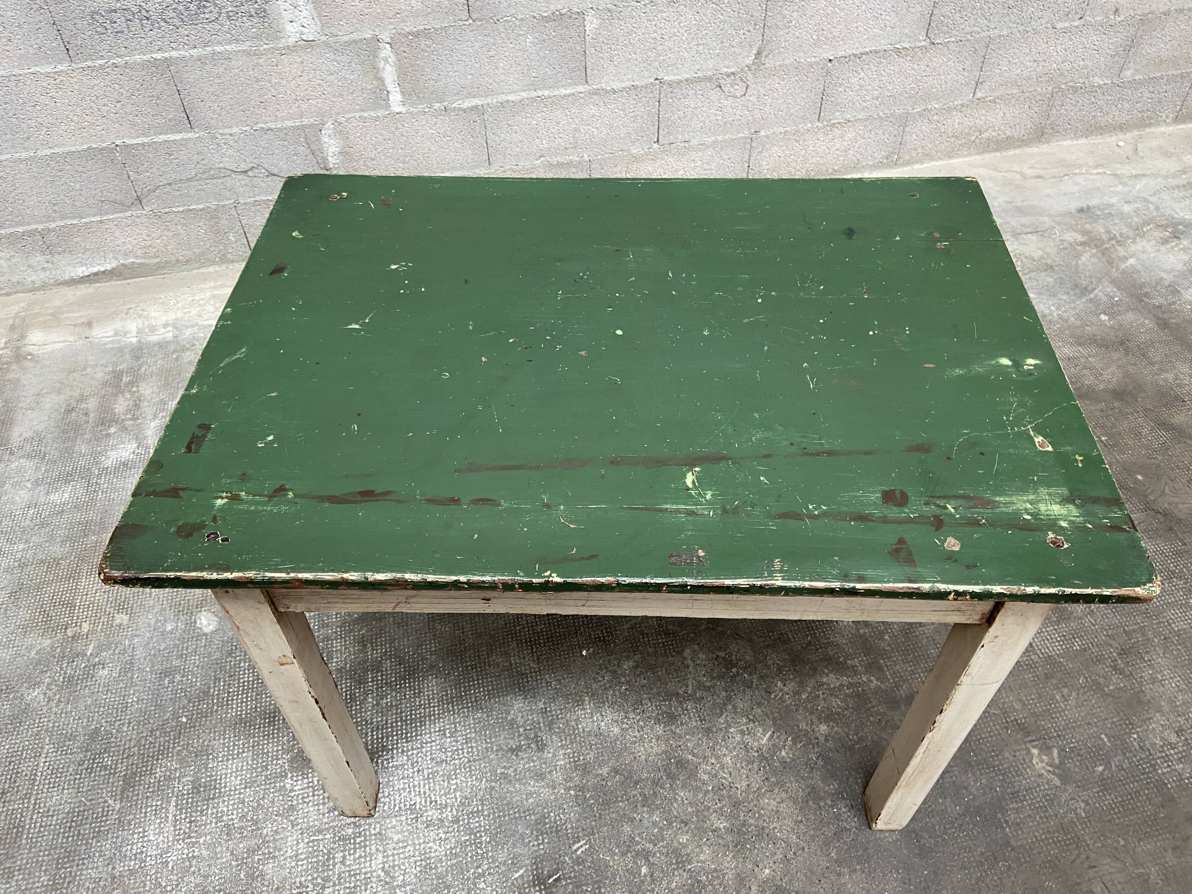 Table de ferme shabby chic vintage 1950