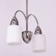 Mid-Century Chandelier in Chrome, Steel and Opaline Glass, Czech, 1960s
