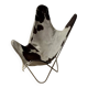 Fauteuil papillon vintage en cuir de vache des années 1970