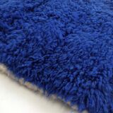 Moroccan Berber carpet beni ouarain uni blue majorelle 242x148cm