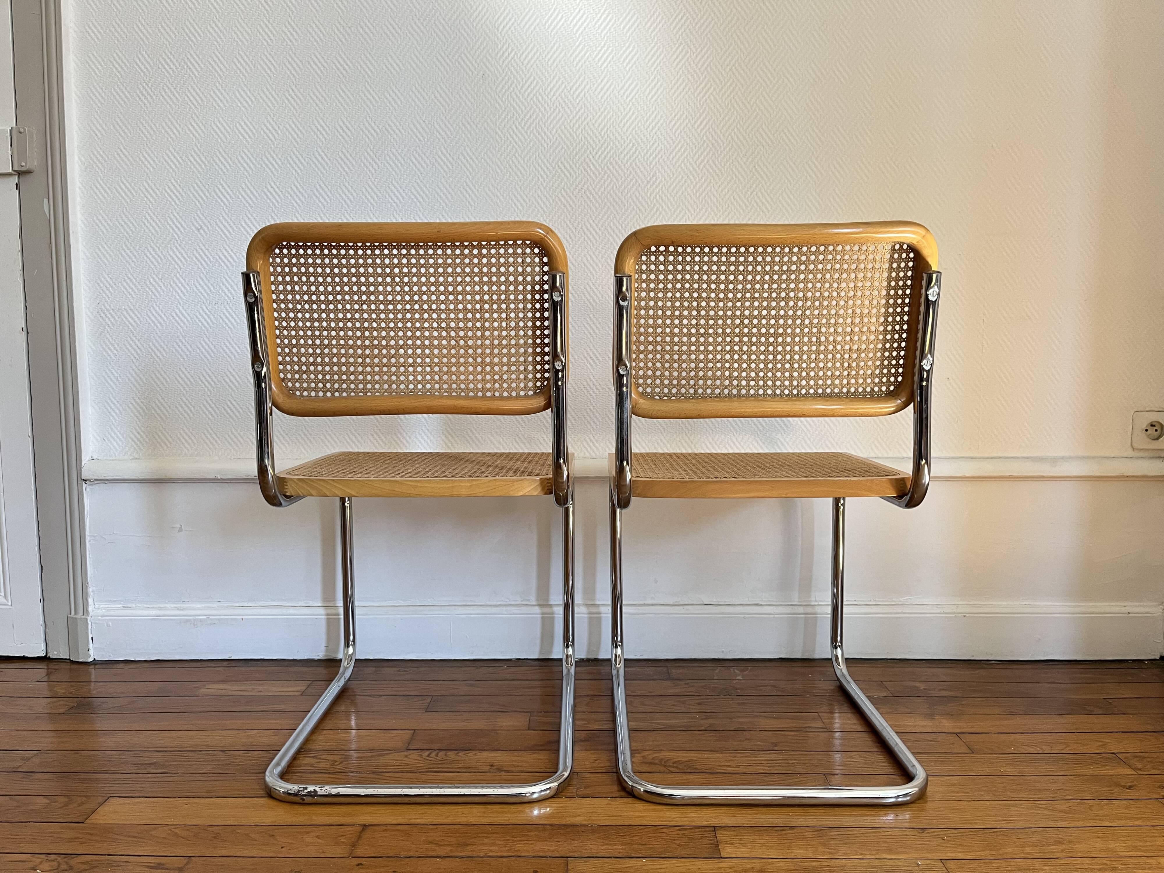 Set of 2 Cesca chairs by Marcel BREUER b32