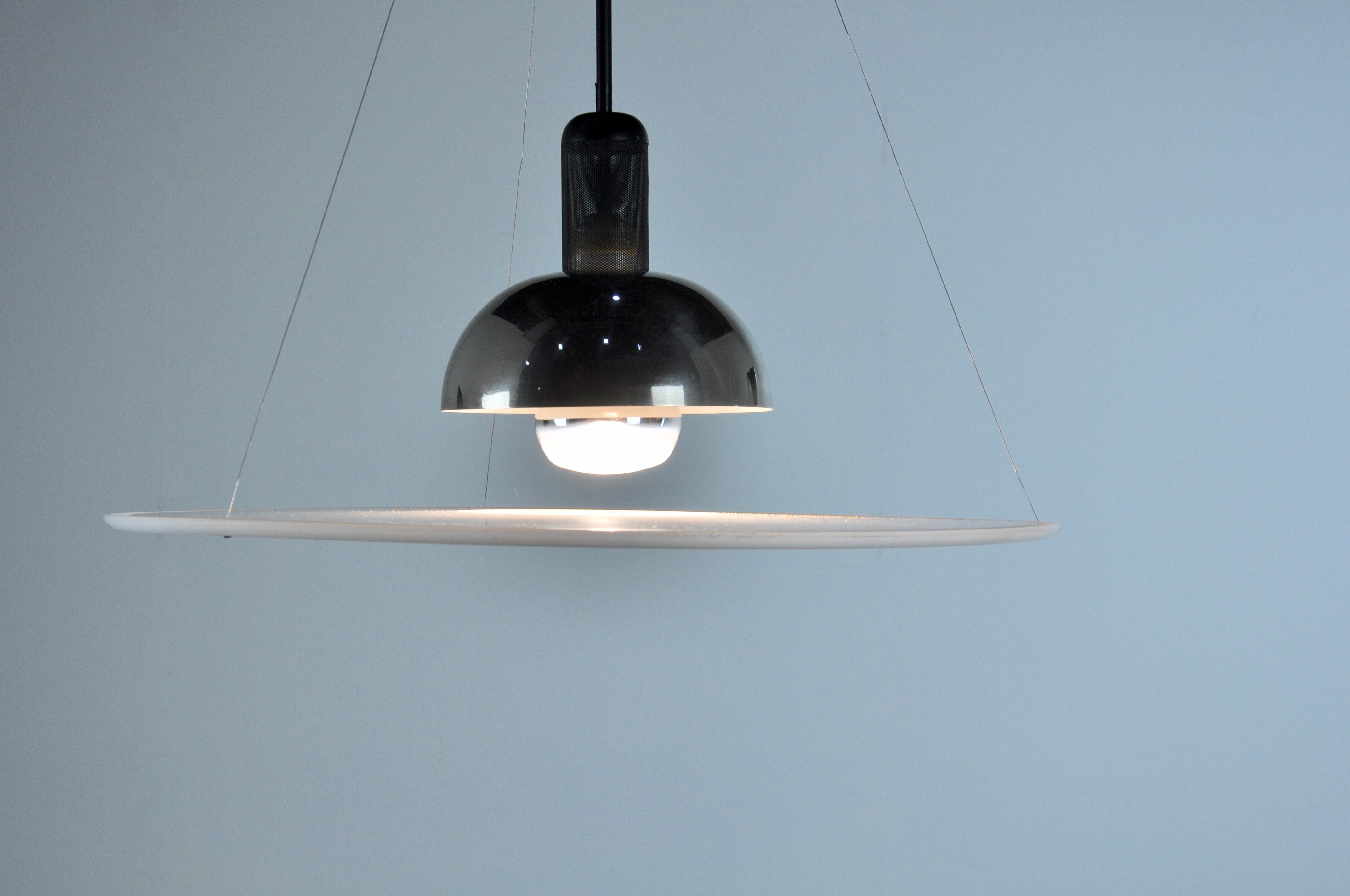 Italian Frisbi 850 hanging lamp by Achille Castiglioni for Flos, 1970