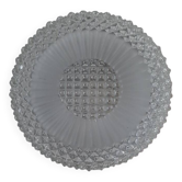 Plafonnier ancien en verre moulé