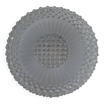 Antique ceiling light in molded glass