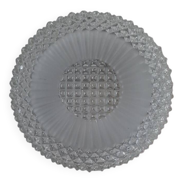 Antique ceiling light in molded glass