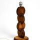 Grande lampe de table rare et magnifique des années 1960 par Temde en bois de pin.