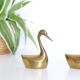 Brass goose duo, vintage paper press