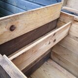 Antique chest, vintage wooden trunk