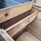 Antique chest, vintage wooden trunk