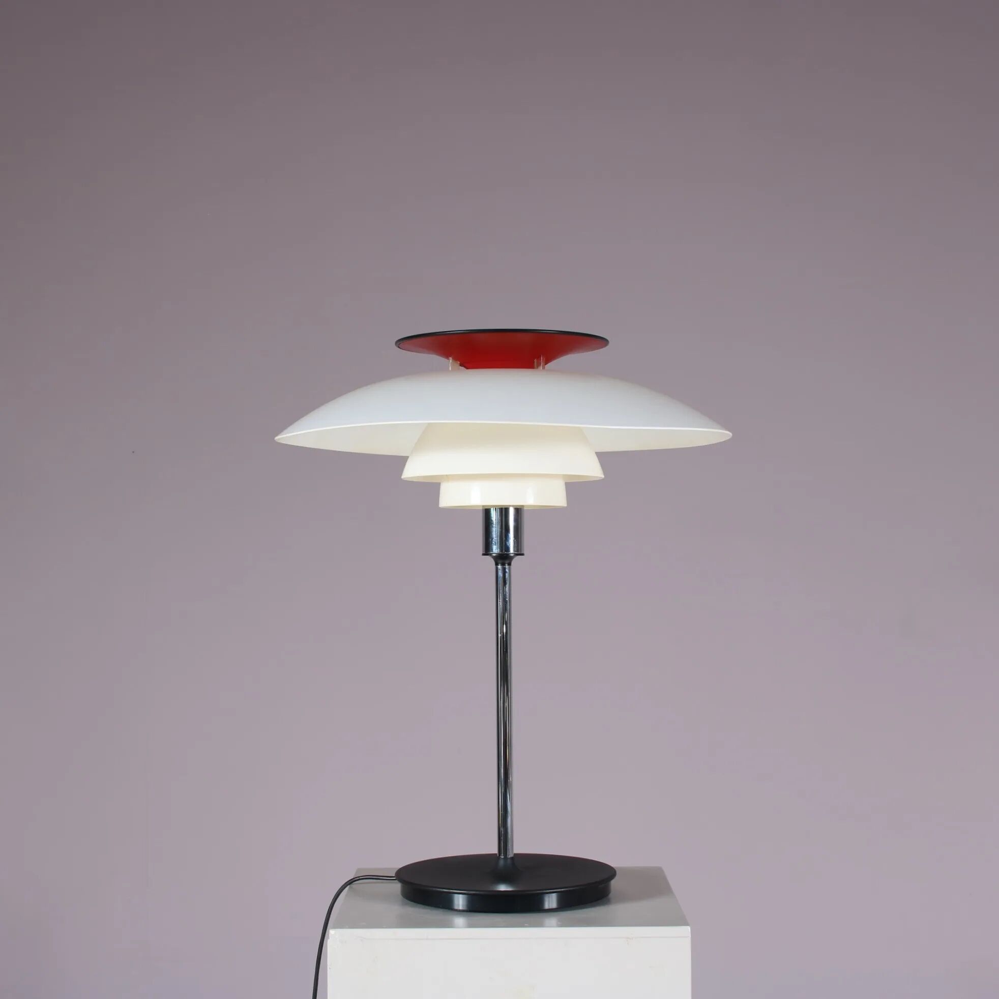 1970s Poul Henningsen “PH80” table lamp for Louis Poulsen, Denmark