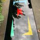 Rectangular coffee table tray vintage glass 60s