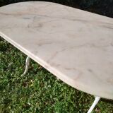 Bistro table with marble plaque