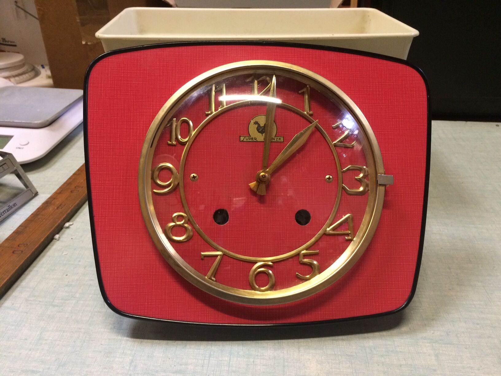 Wall clock in formica Super Fifteen 50