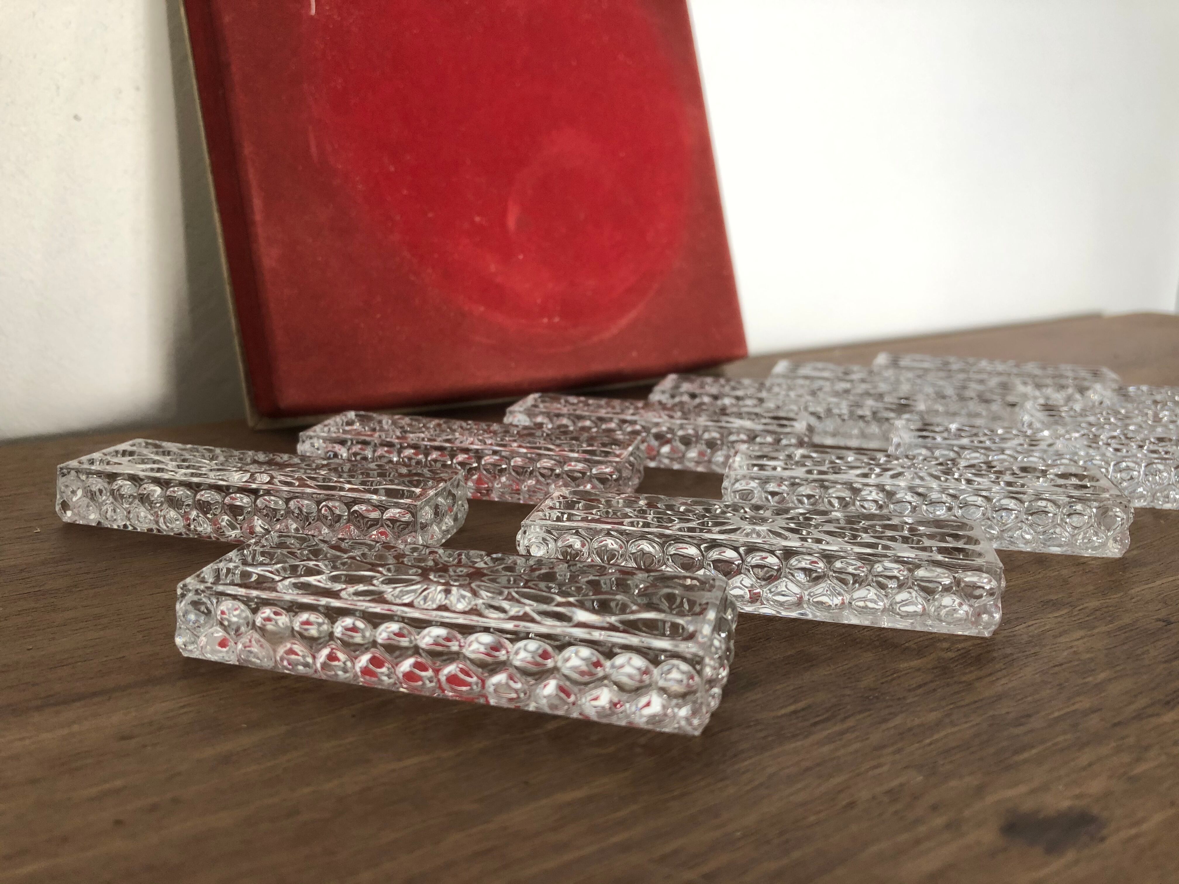 12 Baccarat crystal knife holder