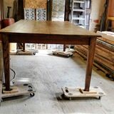 Solid oak farmhouse table, 270x120 cm, with 4 drawers