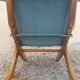 Velvet armchair and adjustable wood