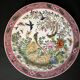 China, polychrome porcelain plate bird of paradise 20th century