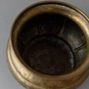 Vintage gold-toned brass box with lid, handmade in Italy (1950s) – elegant storage for biscuits or jewelry
