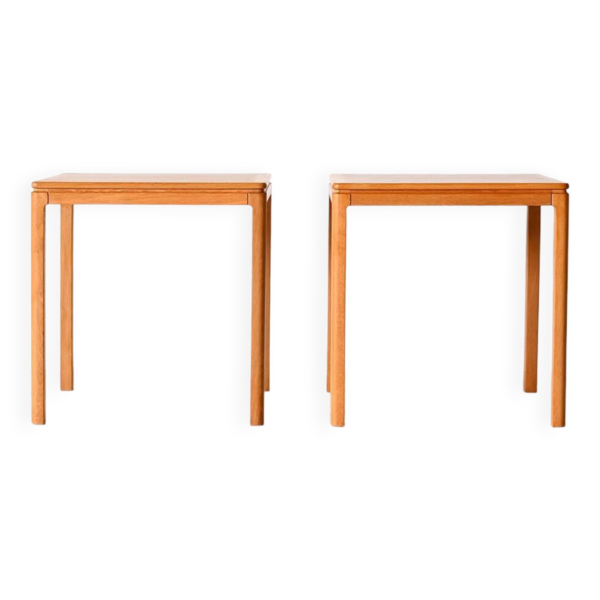 Pair of oak side tables