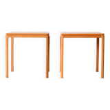 Pair of oak side tables