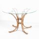 Bamboo-style painted brass table