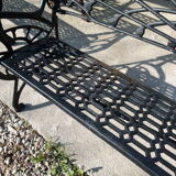Art Nouveau iron bench