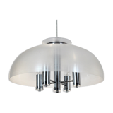 Suspension Doria chrome et lucite dome