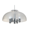 Doria chrome and lucite dome pendant