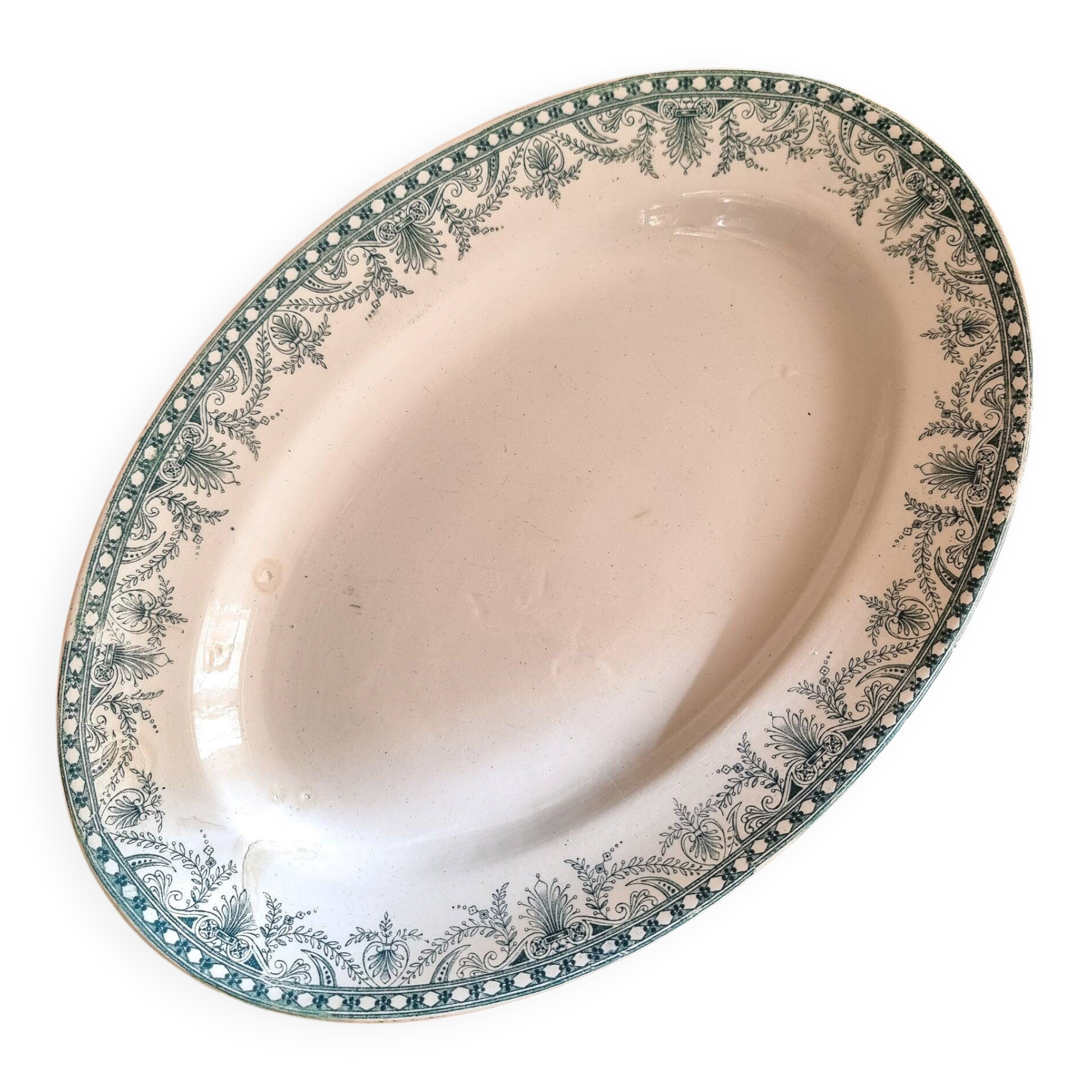 Large oval dish, ironstone
