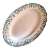 Grand plat ovale, terre de fer