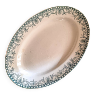 Large oval dish, ironstone