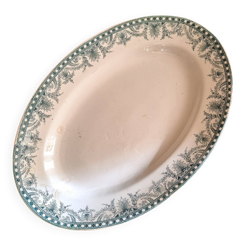 Large oval dish, ironstone