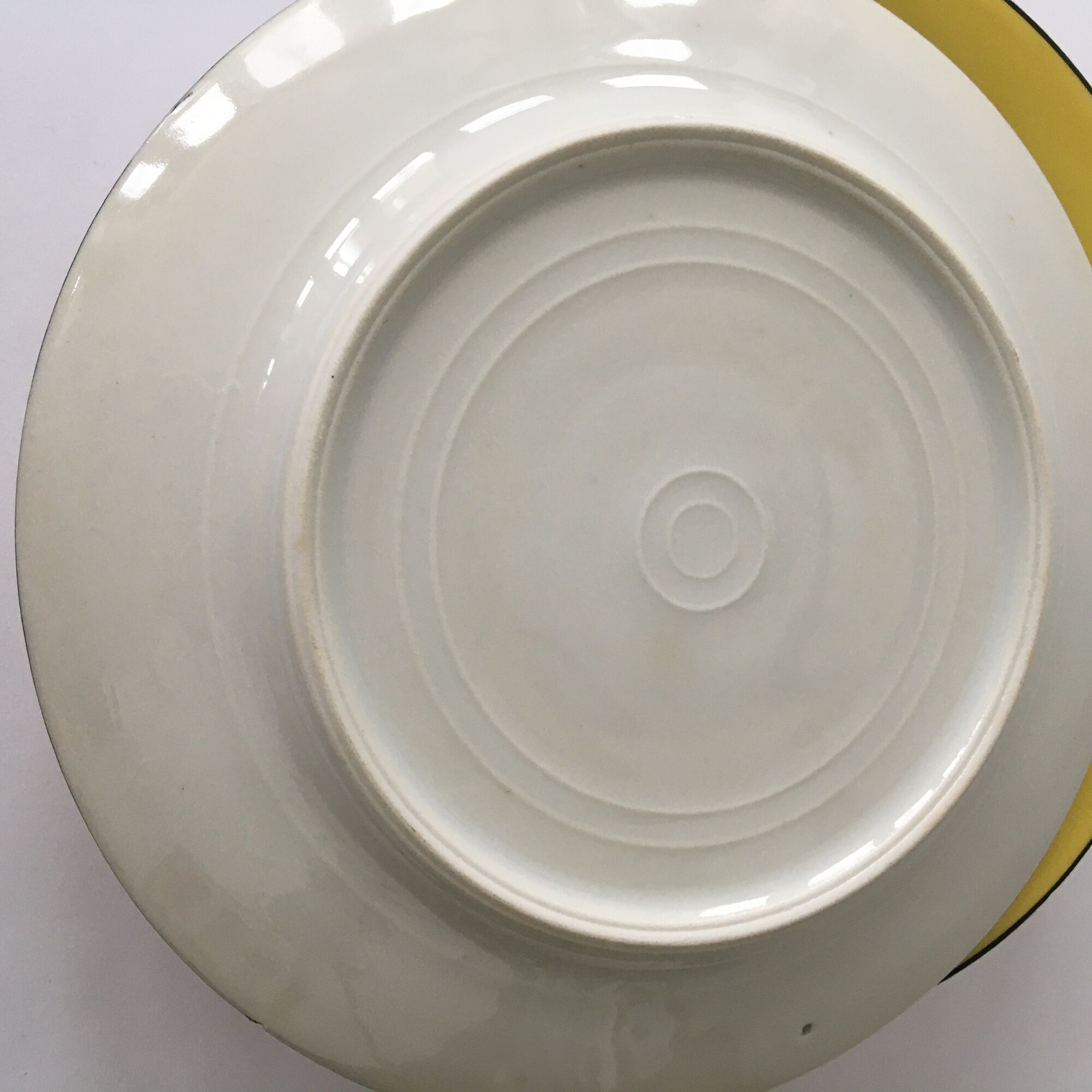 set of 6 porcelain plates "Chapeau and garlands flowers"