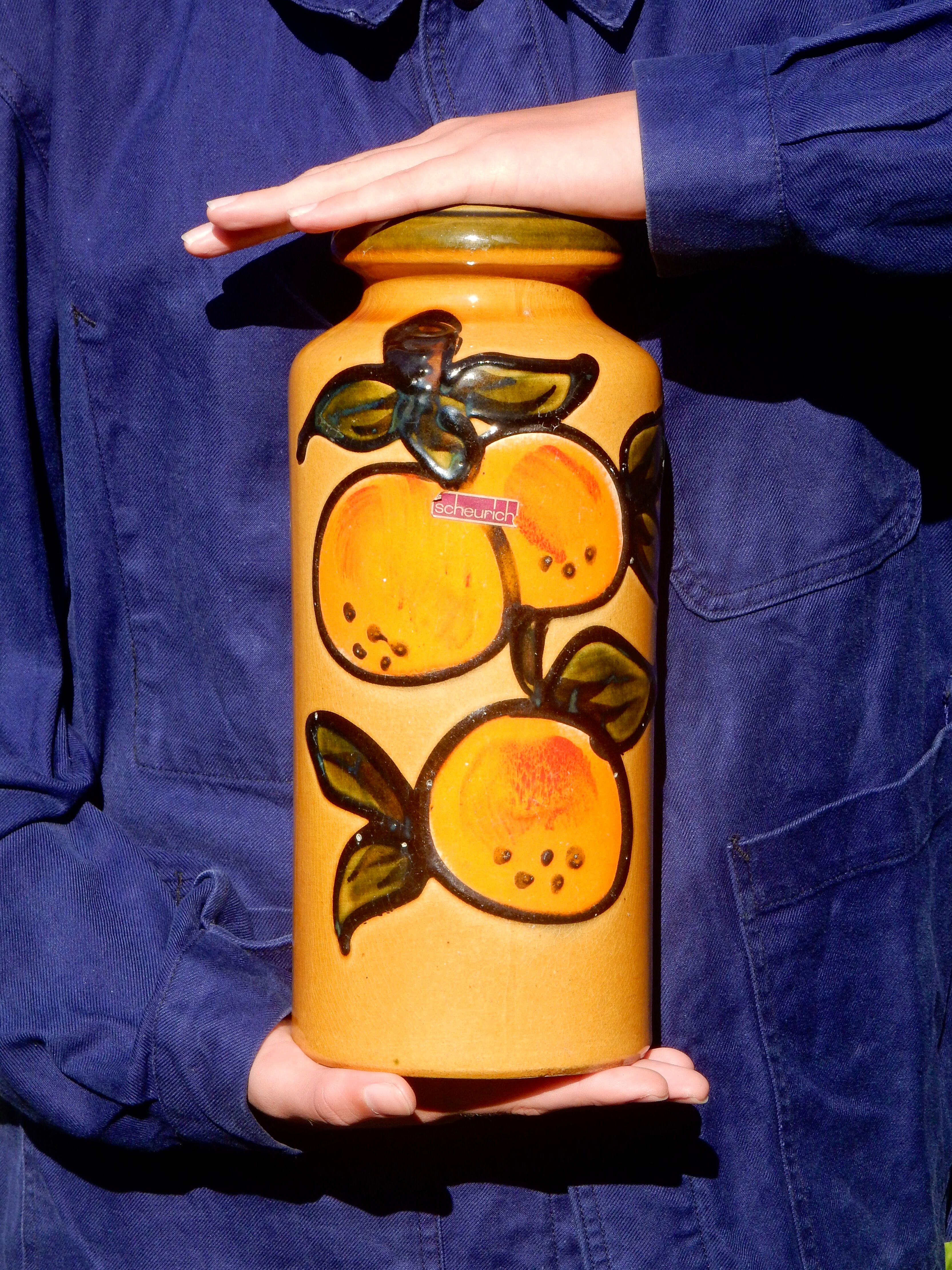 Xl 30 cm / 11,81 in scheurich german ceramic vase of the 60s