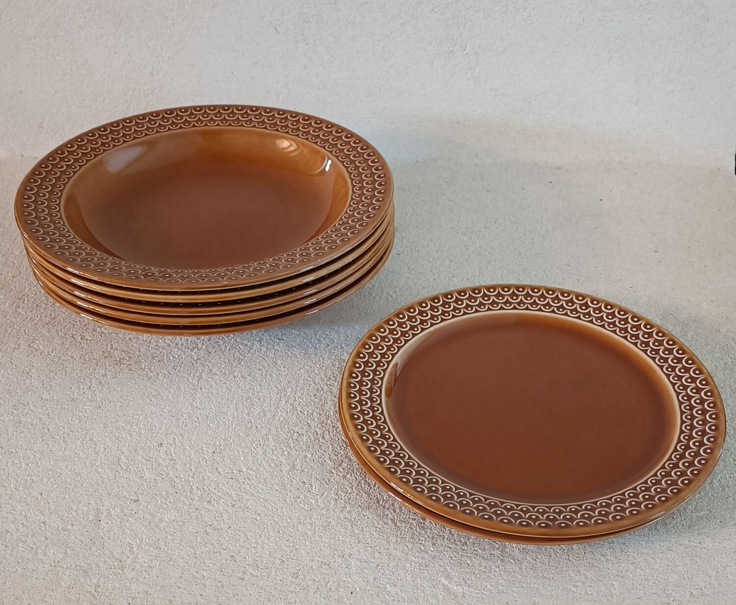 Set of 6 earthenware plates Made in Italy