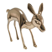 Biche en laiton massif années 80