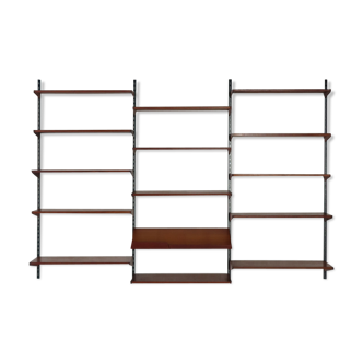 Scandinavian teak wall shelving design Kai Kristiansen, 1960s