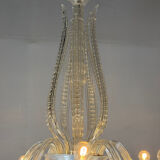 Colourless Venetian glass lustre from Murano circa 1930