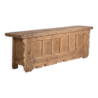 Antique hand-carved low sideboard (circa 1850) #62
