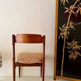 6 walnut chairs, Model 104, by Gianfranco Frattini for Cassina, Italy, 1960s.