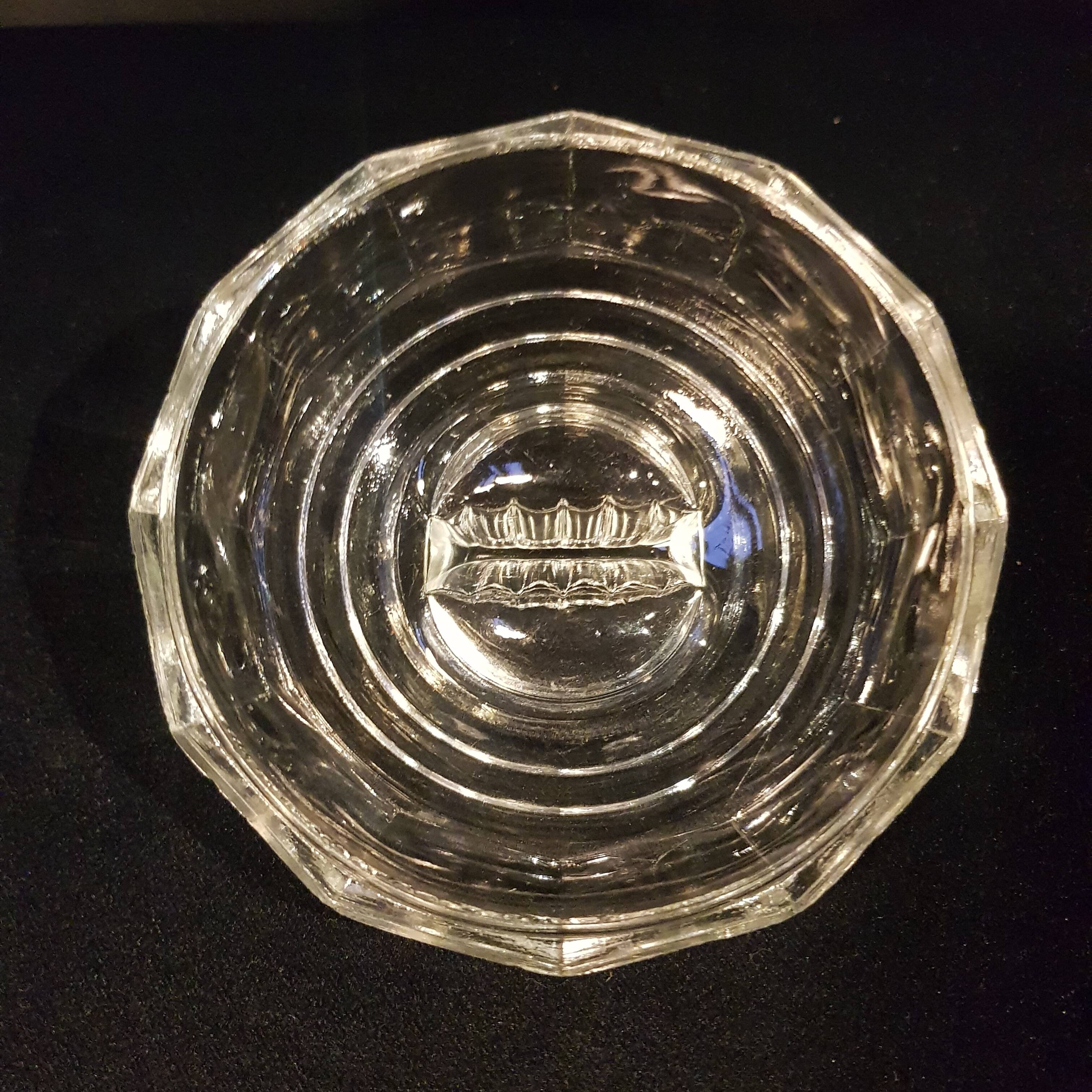 Sucrier en verre Art Déco